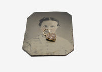 14k Gold Cognac Diamond Heart Pendant