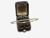 14k Gold Diamond Flexible Bangle Bracelet