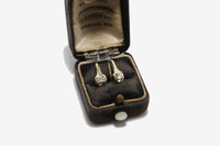 14k Gold Diamond Hook Earrings