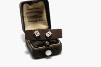 14k Gold Oval Diamond Stud Earrings