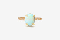 14k Gold Pinfire Opal Ring