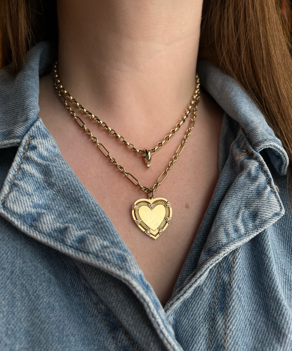 14k Prong Diamond Half Round Slide Bead Charm