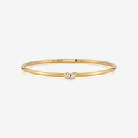 18k Gold Posey Two Stone Plié Bangle