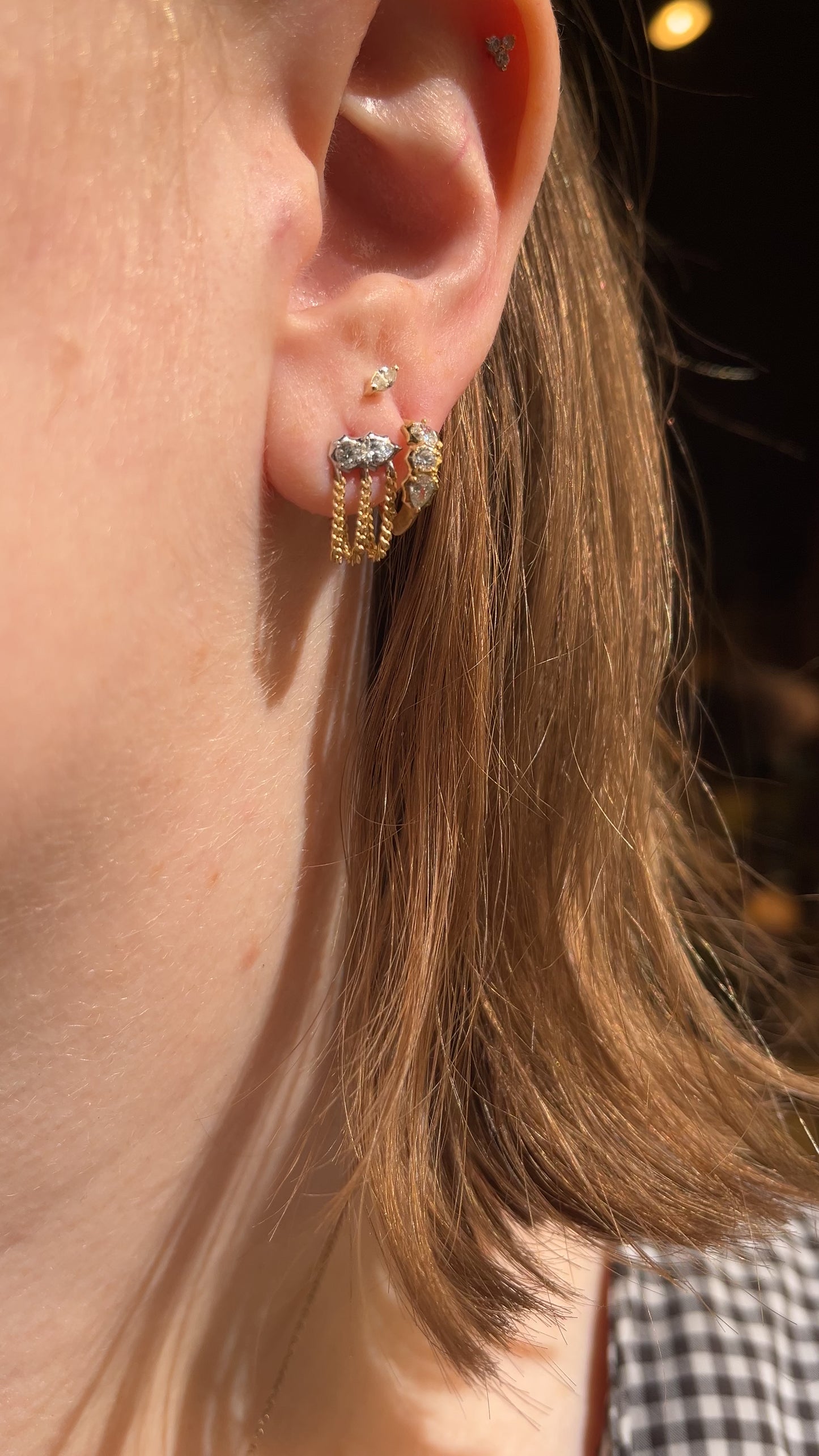 18k Gold Posey Huggies