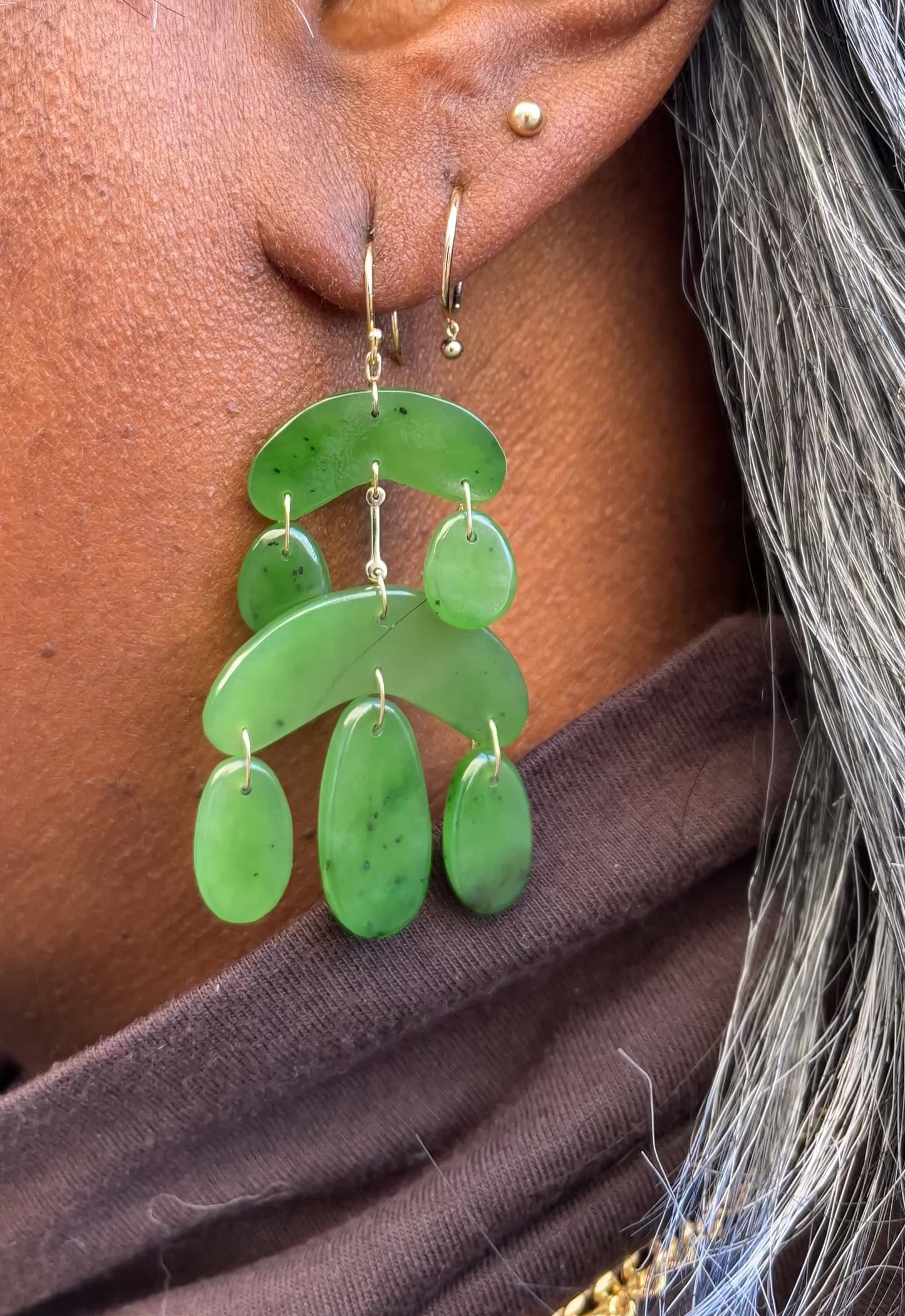 Ten Thousand Things Jade Mini Chandelier Earrings