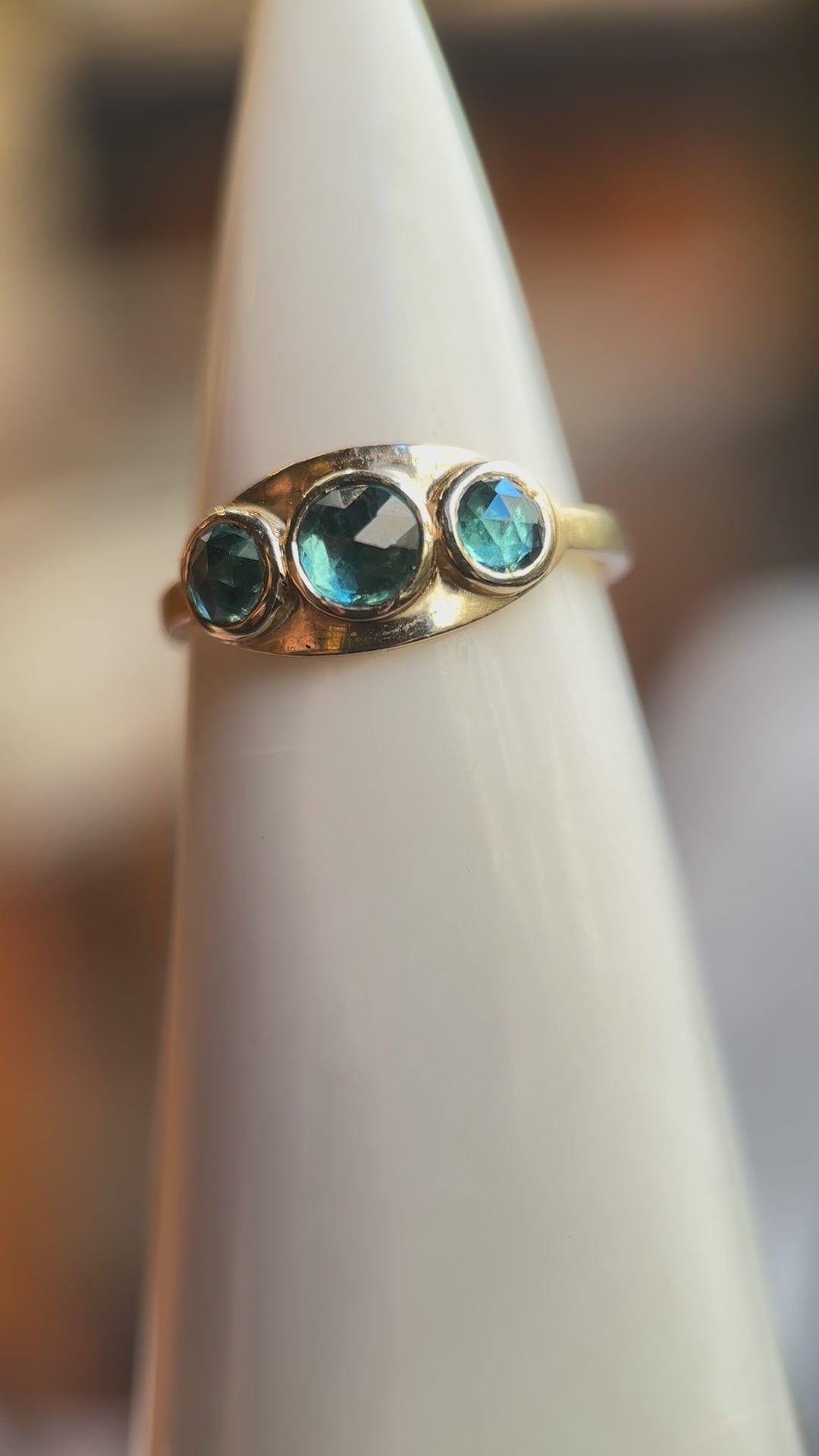 Celine Daoust 14k Blue Tourmaline Plate Ring