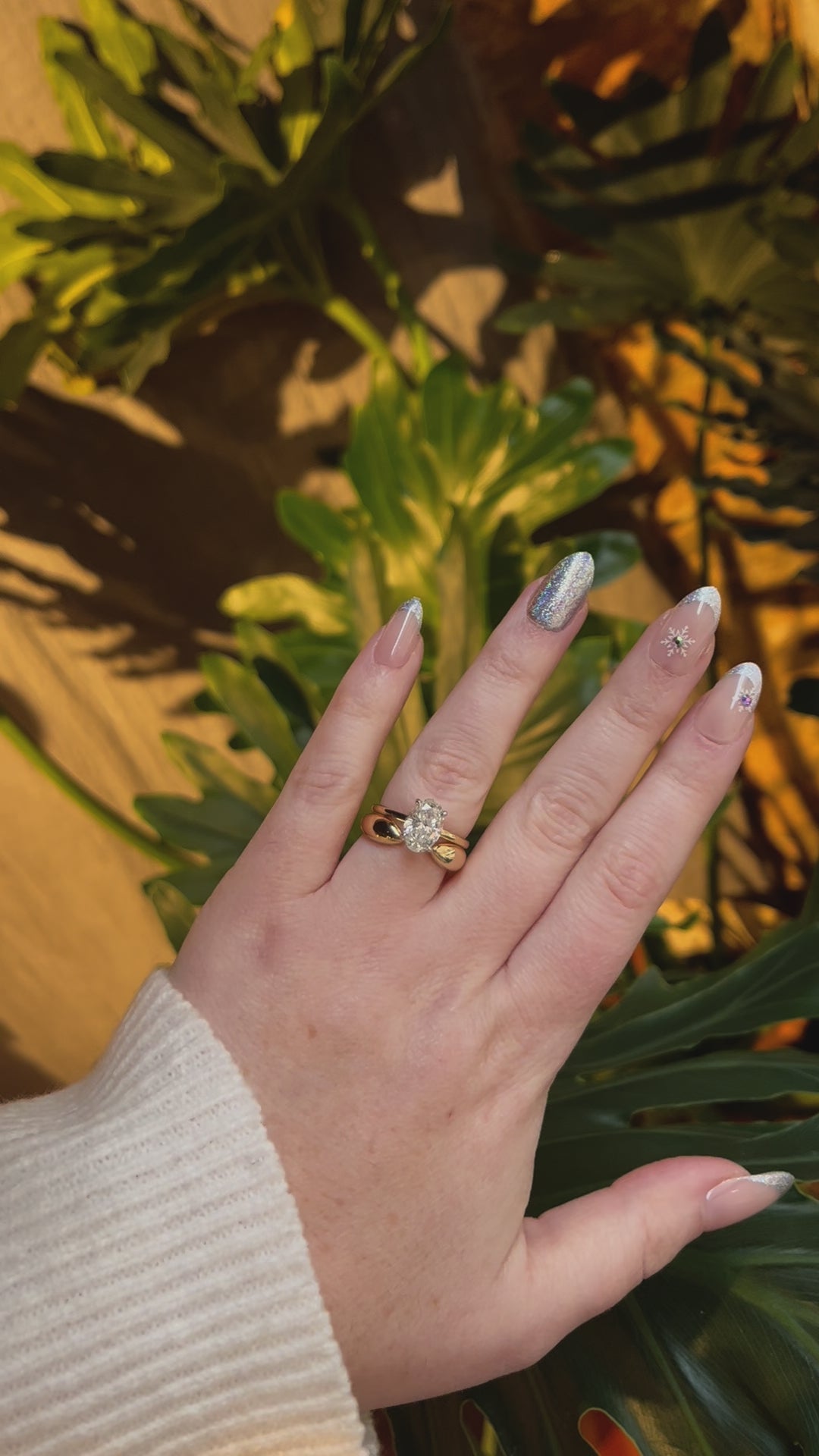 14k Gold Oval Diamond Solitaire Engagement Ring