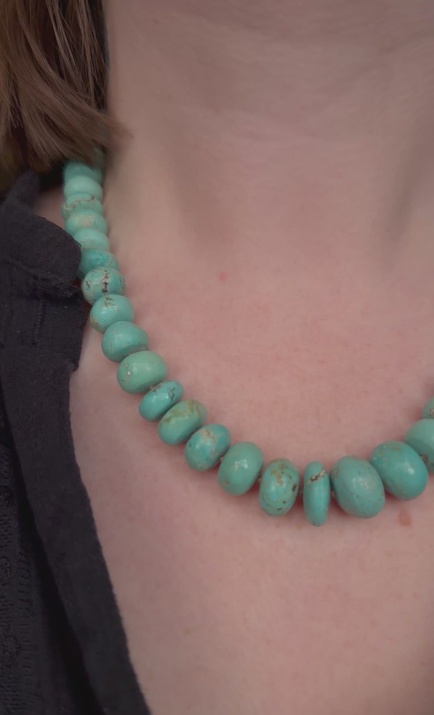 Hand-Knotted Turquoise Bead Necklace