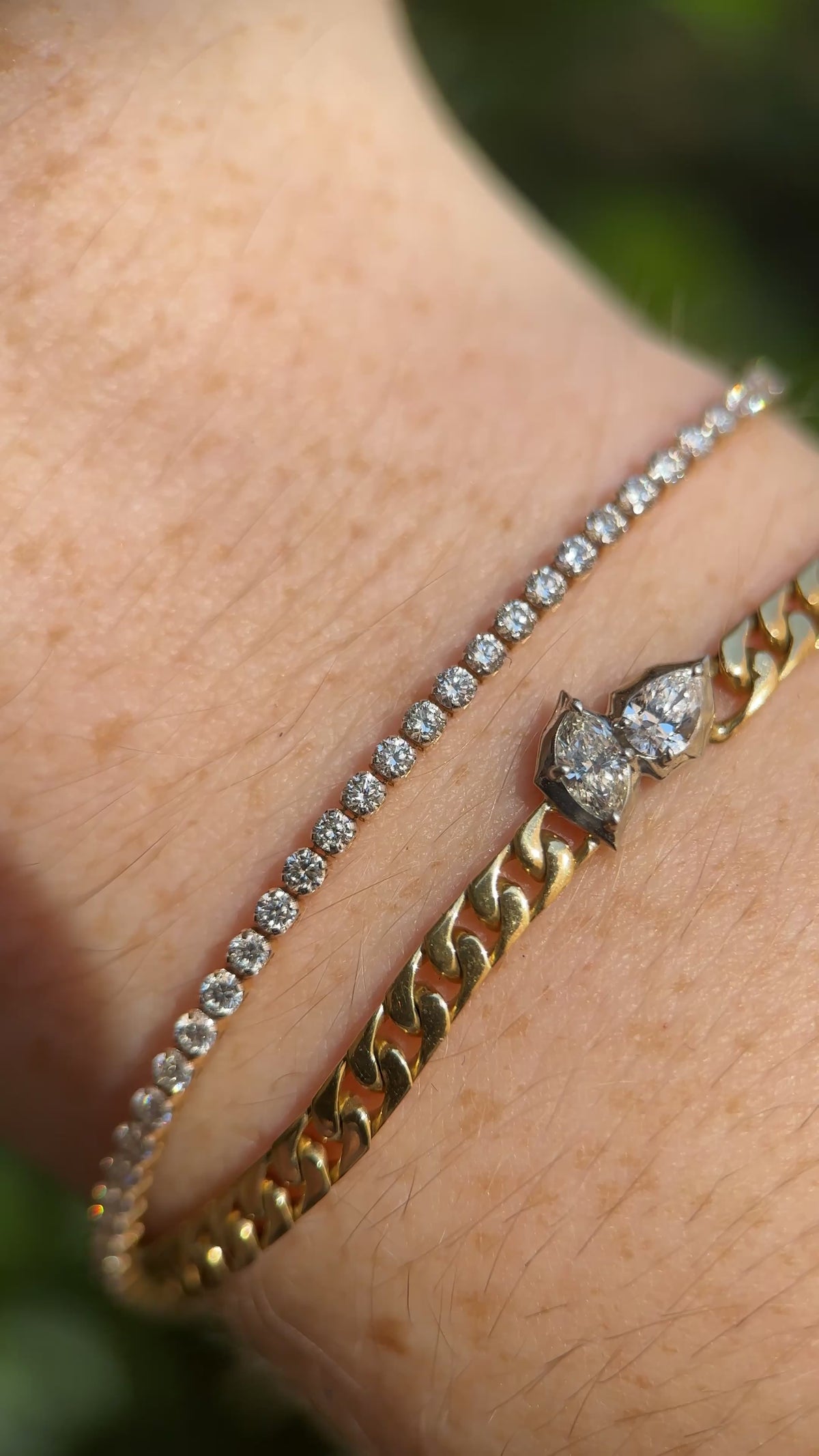 14k Gold 2ct Diamond Tennis Bracelet