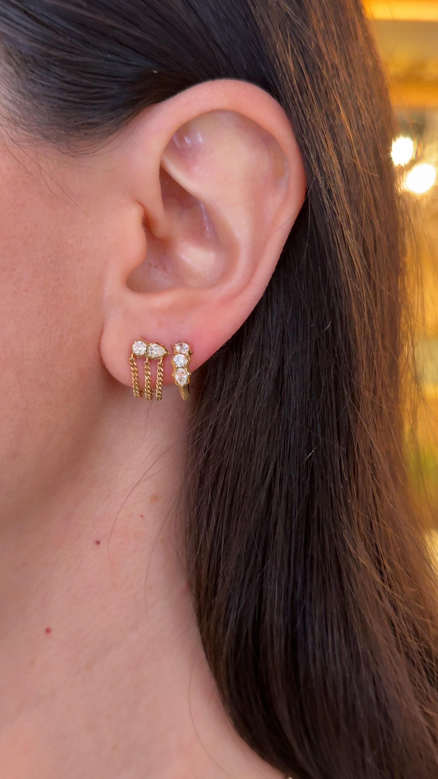 18k Gold Posey Huggies