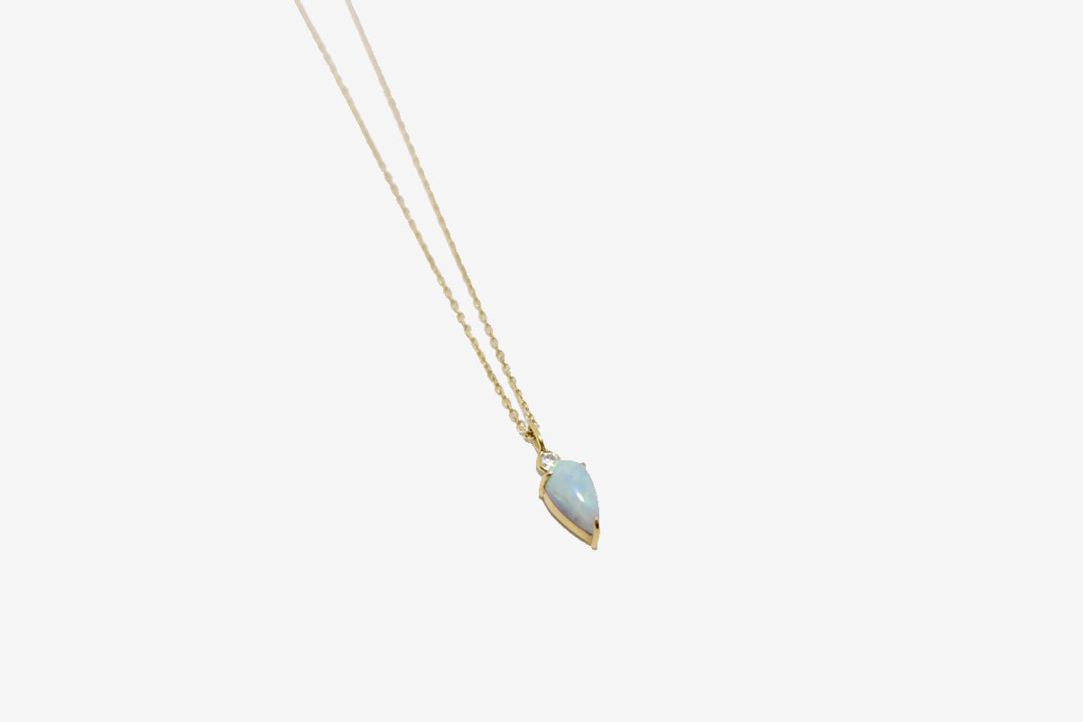 Yi Collection Opal & Diamond Arrow Necklace