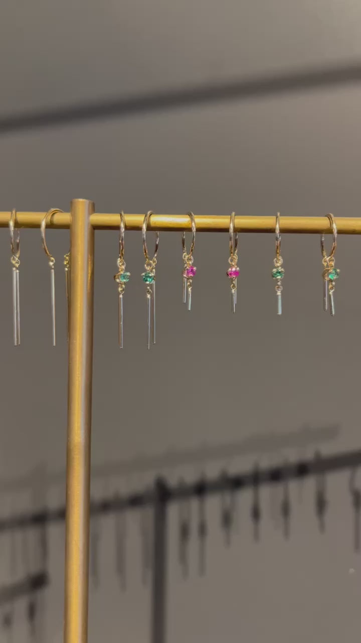14k Gemstone Chime - Single Earring